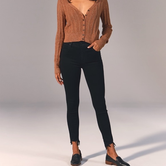 Abercrombie & Fitch Denim - Abercrombie & Fitch Black Curve Love The Super Skinny Ankle High Rise Jeans